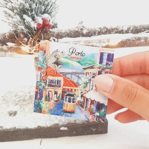 Keramik Porto Magnet / Save The Date Magnet / Porto Magnet / Bauernhaus Küche / Reisegeschenk / Erinnerungsgeschenk / Magnet für Kühlschrank