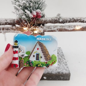 Ceramic Madeira Magnet / Ceramic Magnet / Travel Gift / Souvenir From Portugal / Portugal Save The Date / Portugal Gifts / Sympathy Gift