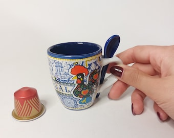 Portugal Mug / Travel Mug / Gift Mug / Coffee Cup / Espresso Cup / Ceramic Mug / Pottery Mugs / Funny Coffee Mugs / Latte Mug / Vintage Mug