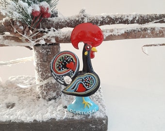 Ceramic Rooster Magnet / Ceramic Rooster / Portuguese Rooster / Portugal Save The Date / Farmhouse Rooster / Travel Gift / Gift Rooster