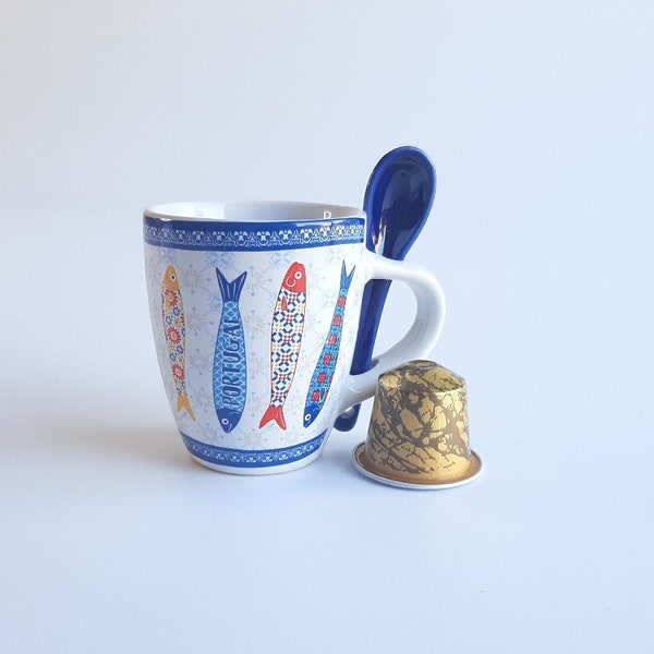 Coffee Cups / Espresso Cup / Ceramic Mug / Sardines Mug