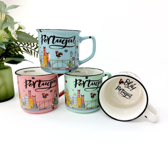 Large Ceramic Mug Portugal / 12oz Mug / Large Coffee Mug / Funny Mug / Beautiful Gift From Portugal / Travel Gift / Memory of Portugal