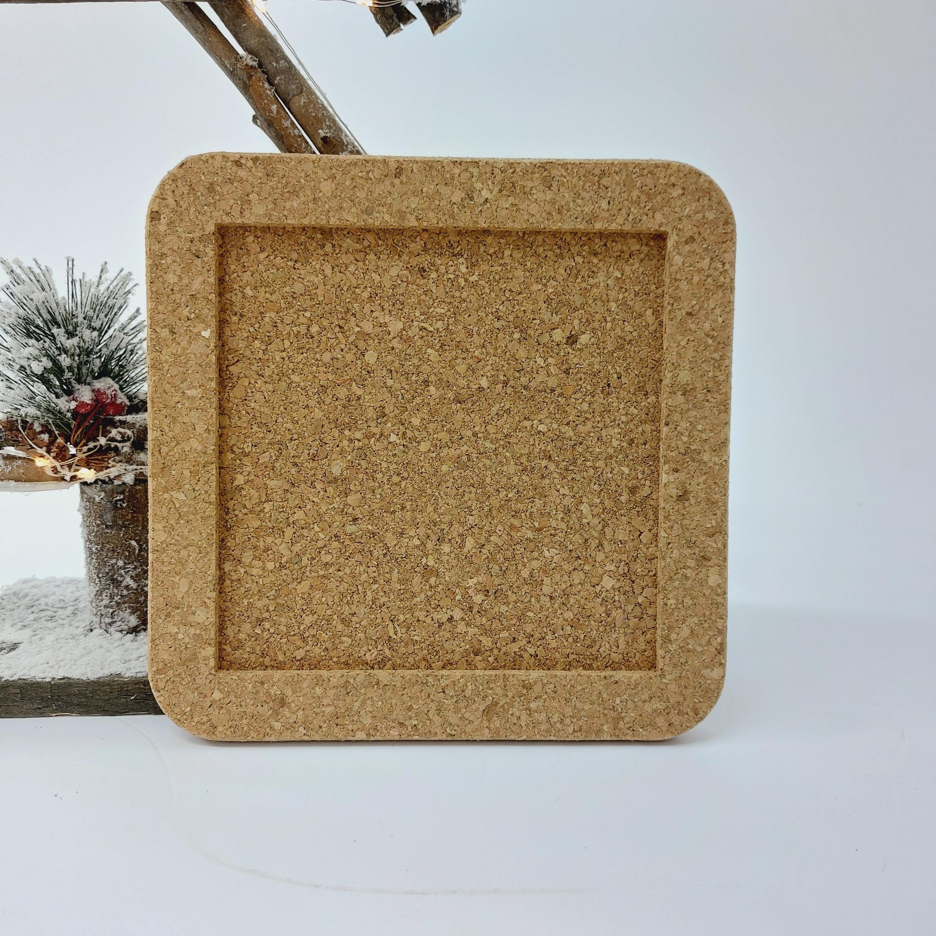 Cork Base / Cork Base For Laying Tiles / Cork Art / Cork Coaster / Kitchen Utensils / Travel Memory Gift / Gift For Him / Gift For Her