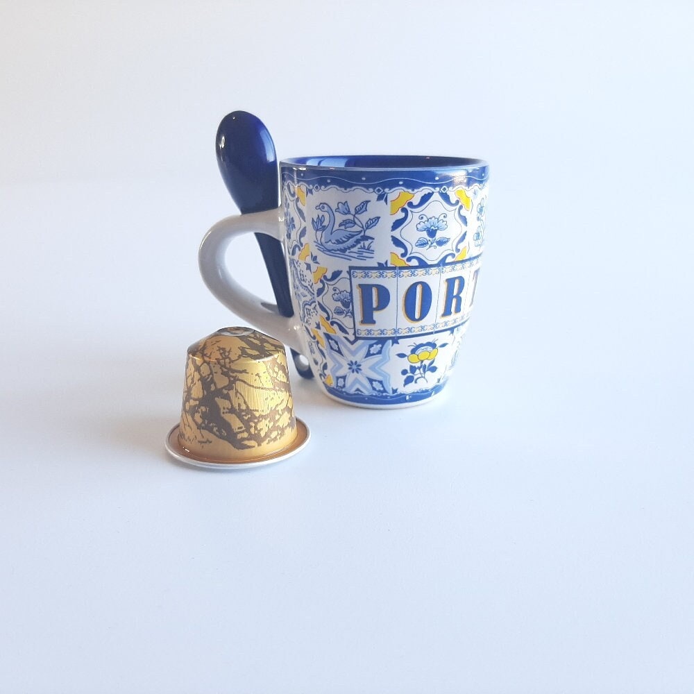 Espresso Cup Portugal / Coffee Mug / Ceramic Mug/ Travel Mug / Gift Mug / Coffee Cup / Pottery Mugs / Funny Coffee Mugs / Vintage Mug
