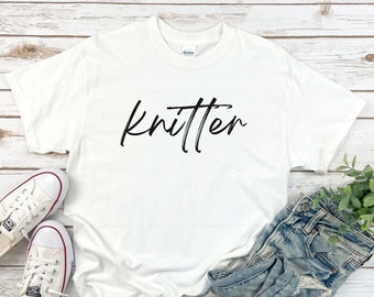Camisa de punto, camiseta de punto, camiseta de punto, camisa para tejedor, regalo para tejedor, camiseta de algodón pesado unisex