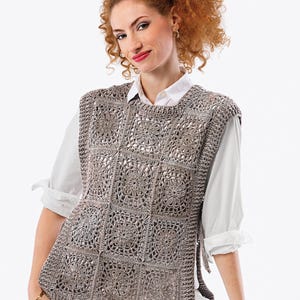 NORO - Semplice Vest, Crochet PDF Pattern, Sonata, Intermediate, English Only
