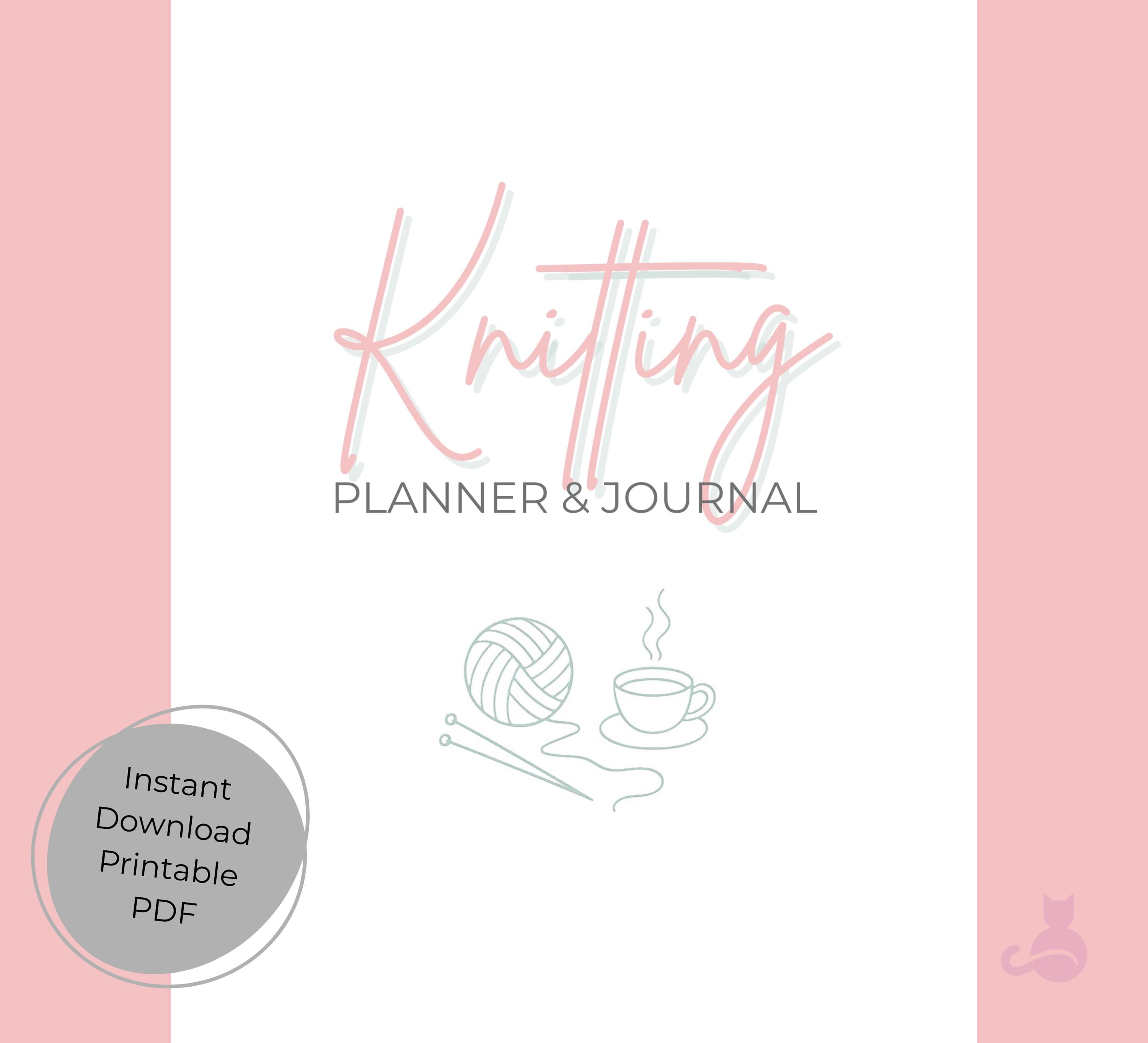 Printable Knitting Planner and Journal, Project Notebook, Undated ...