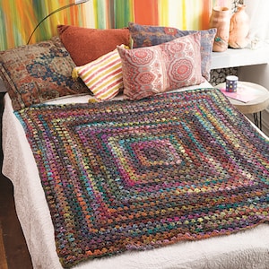 NORO - Big Granny Afghan, Blanket, Throw PDF Crochet Pattern