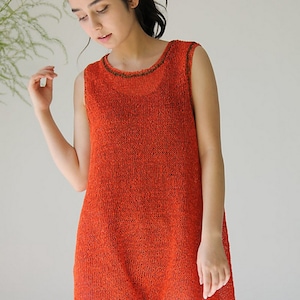 NORO - Aoi Top, Tee, Tunic PDF Knitting Pattern, Instant Download, Sleeveless, Seamed, Intermediate, English, German, and Spanish Languages
