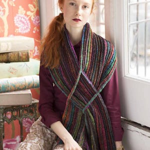 NORO - Side-to-Side Wrap, Shawl, Crochet PDF Pattern, Easy, Beginner, English Only