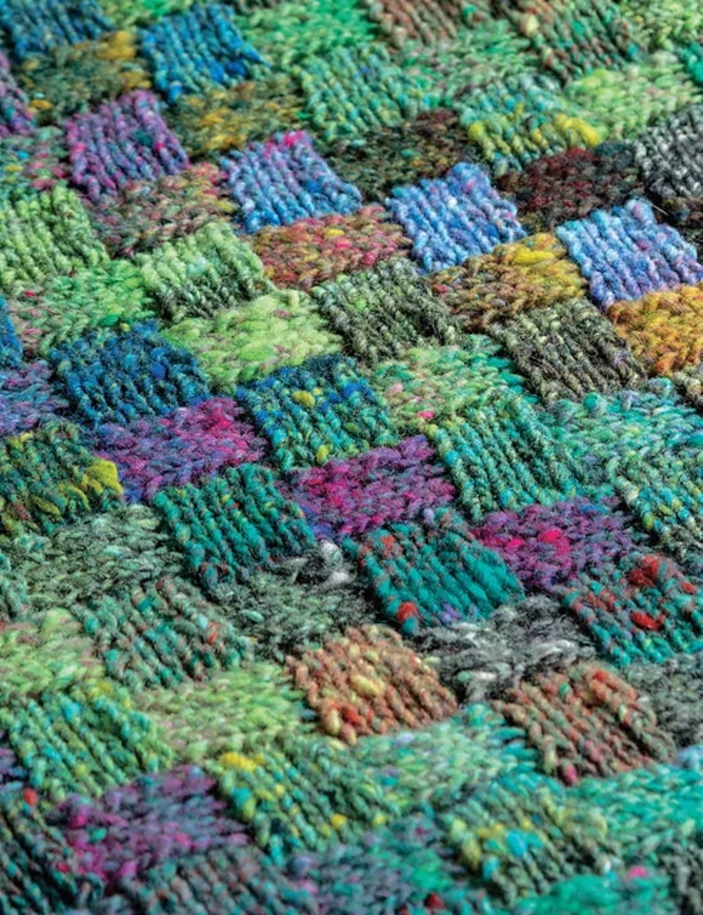 NORO Entrelac Crayon Box Blanket Throw PDF Knitting Pattern Etsy