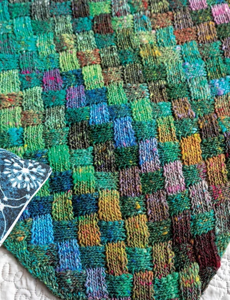 NORO Entrelac Crayon Box Blanket Throw PDF Knitting Pattern Etsy
