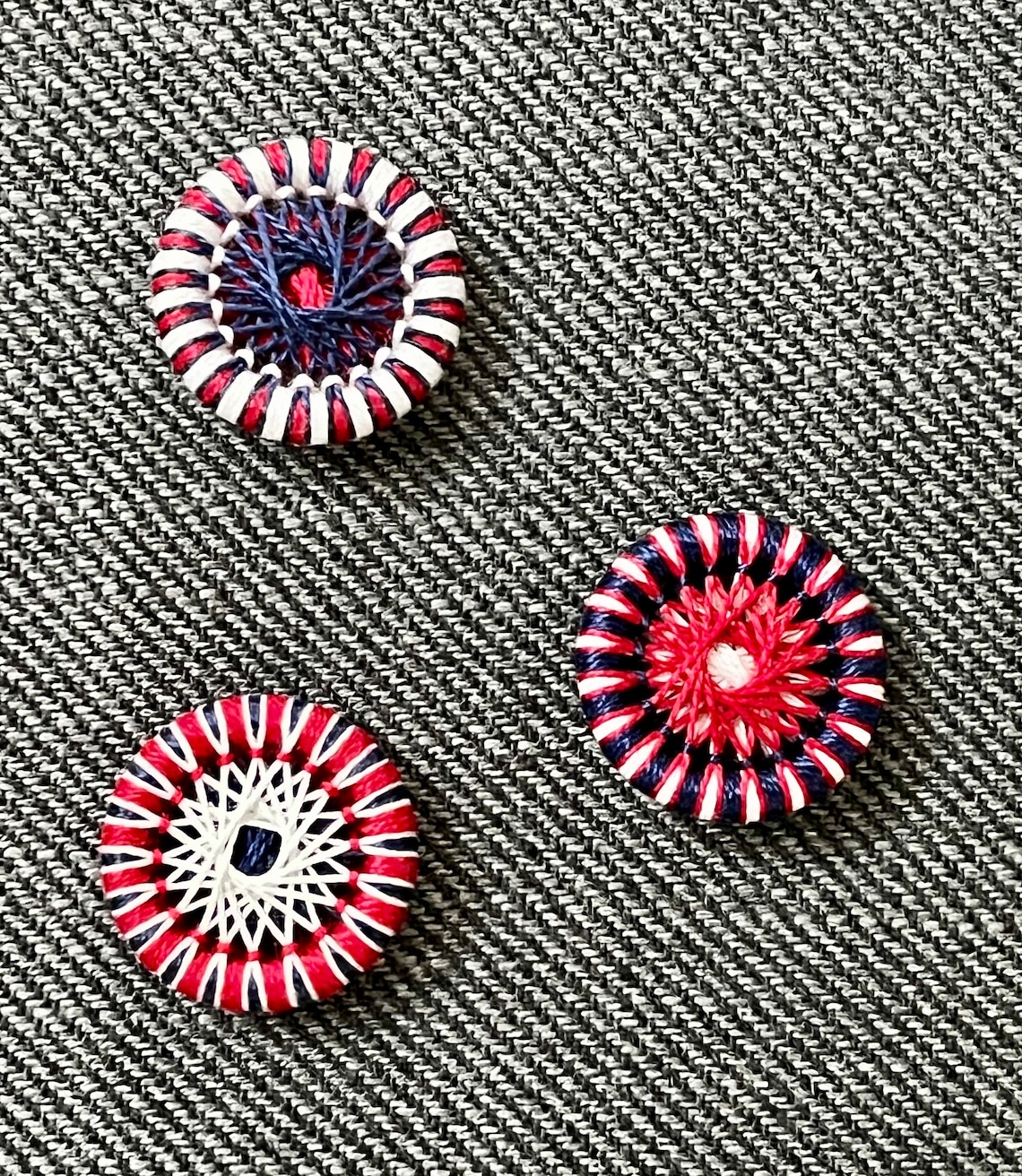 Thread Buttons, 3-pack, 1” Each, Shirtlace, Zwirnknopfe Buttons for ...