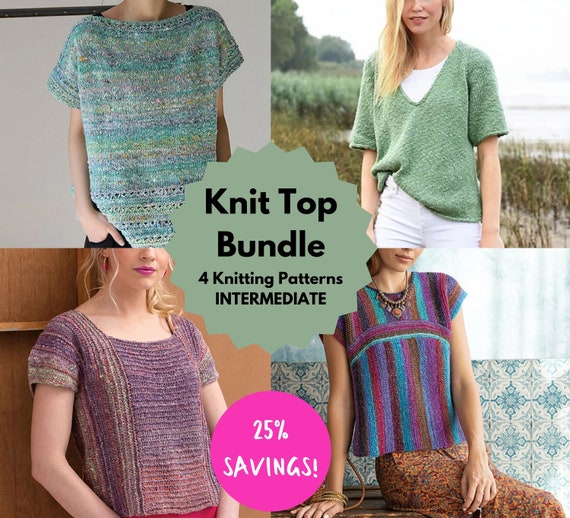 Knit Top Pattern Bundle, Intermediate, Unwind Top #11, Alma Top