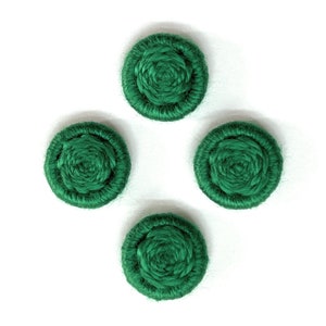 Yarn Buttons, 4-Pack, 3/4 Inch Acrylic Buttons for Sewing, Knitting, Crochet, Crafts (Irish Rosette)