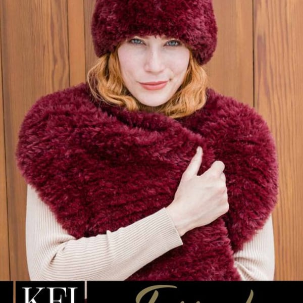 St. Petersburg Hat and Scarf PDF Knitting Pattern, Instant Download