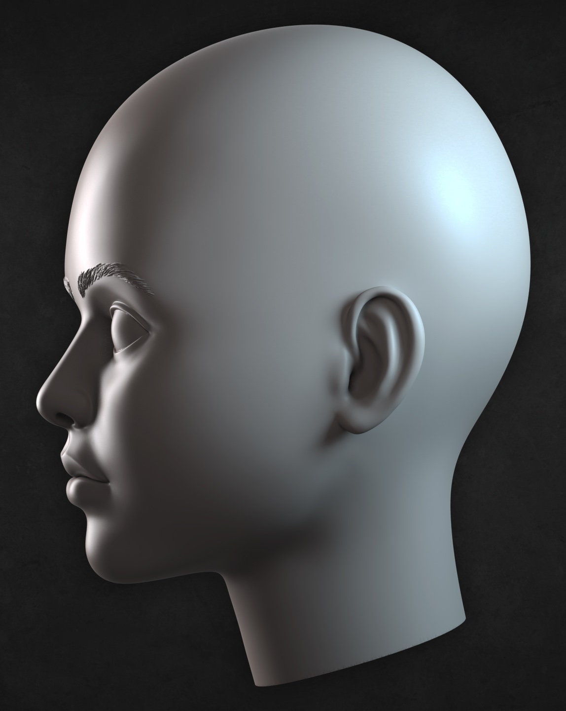 M3gan doll head 3D model 3D printable