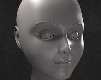 Modello della testa del ragazzo Brahm per la stampa 3D