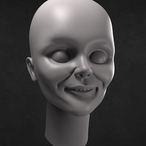 Testa di Annabelle stampabile in 3D