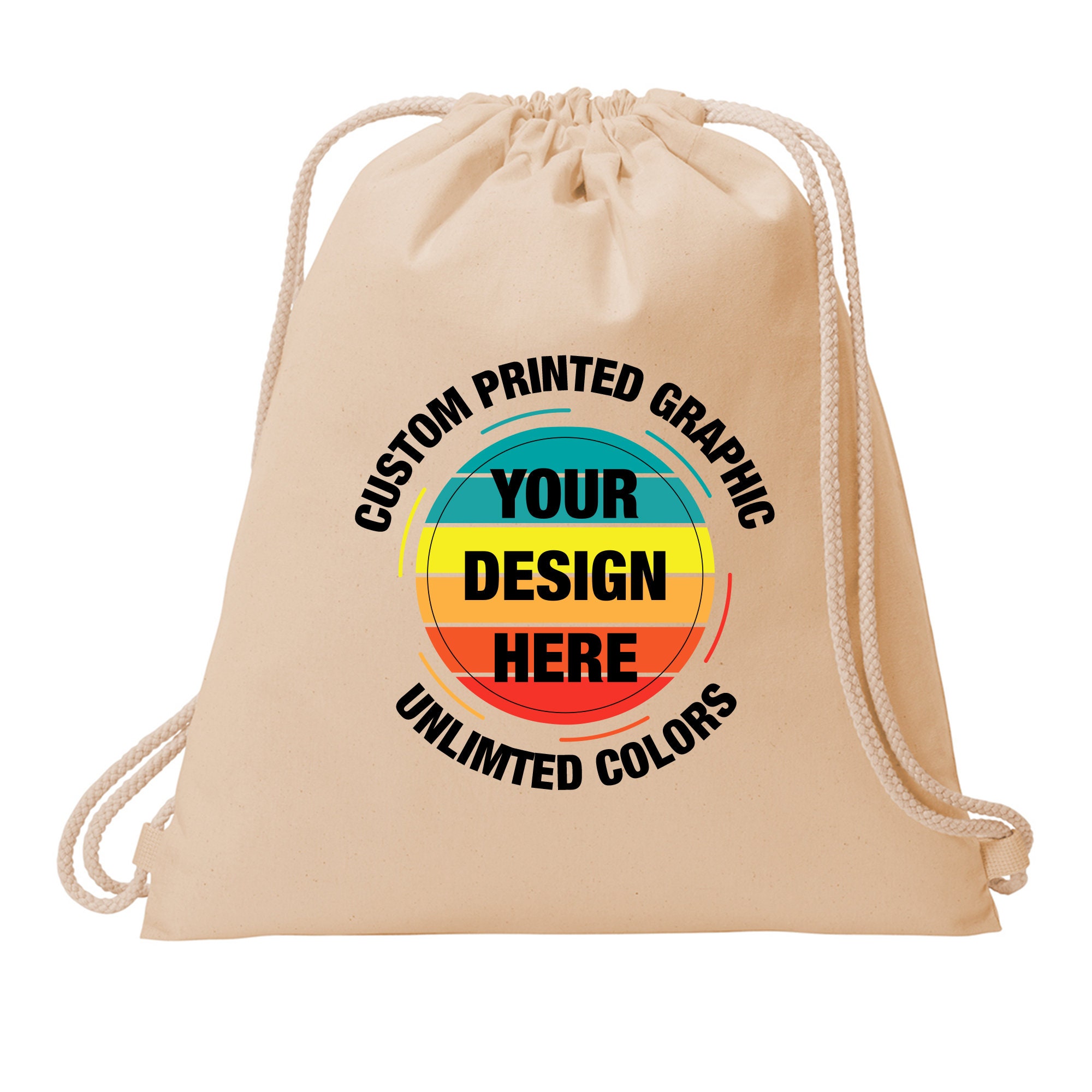 Cotton Cinch Pack drawstring Bag Etsy UK