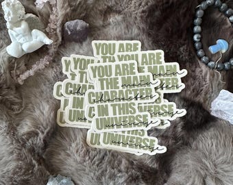 You Are The Main Character Sticker | Motivational Aesthetic Vinyl Decal | Positive Affirmation Sticker | Laptop Water Bottle Journal Sticker