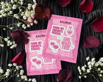 Valentine’s Day Sticker Sheet | Cute Pink Coquette Stickers | Girly Aesthetic Vinyl Decals | Galentines Gift | Romantic Scrapbook Journal St