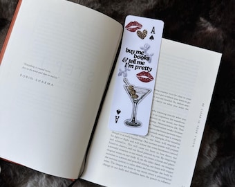 Motivational Bookmark | “buy me books and tell me im pretty” Bookmark | Aesthetic Disco Ball Bookmark | Cute Bookish Gift | Book Club