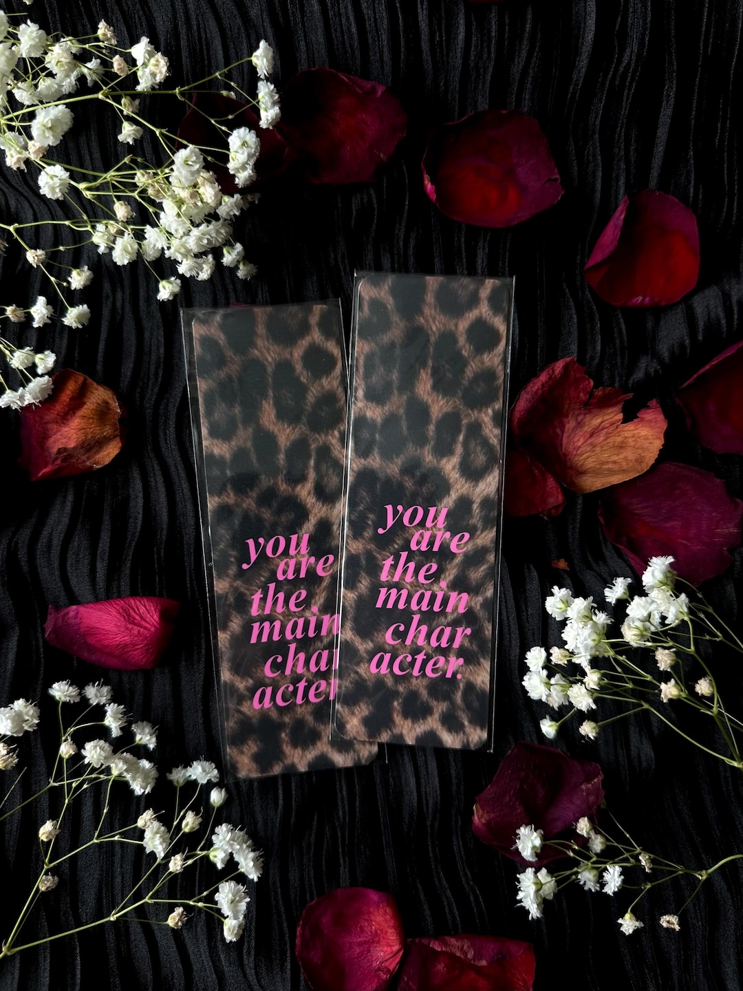 Chic and Modern Bookmark | Leopard Print “main Character” Bookmark - Etsy