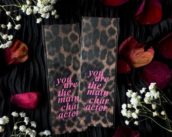 Chic and Modern Bookmark | Leopard print “Main character” Bookmark