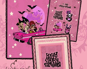 SEPTEMBER PRINT CLUB: pink spooky season