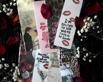 Mystery Aesthetic Bookmark | Random Girly Bookmark | Leopard Print, Glam, & Motivational Designs | Book Lover Gift for Her | Surprise Readin