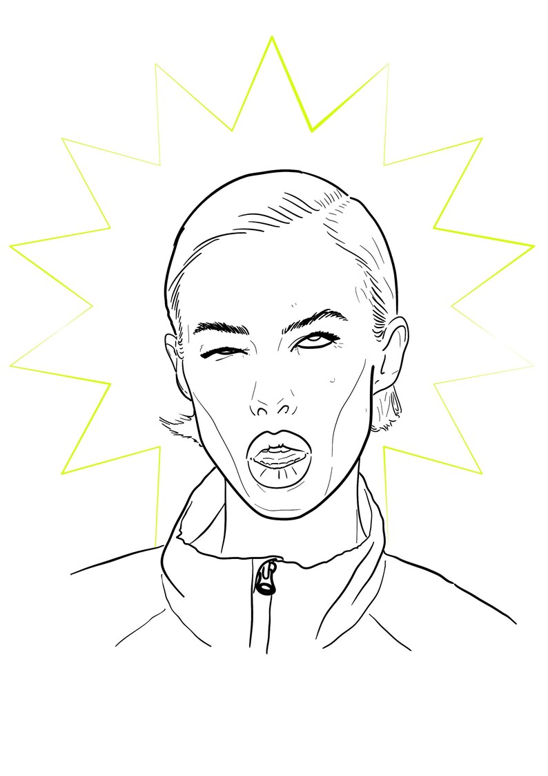 Printable coloring cool girls colouring pages fashion pdf | Etsy