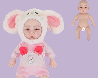 36cm Realistische Neugeborene Ganzkörper Silikon Reborn Handmade Baby Doll Flexible 3D Hautpuppe