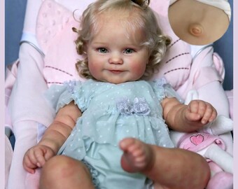 Neugeborene 50cm Ganzkörper Vinyl Baby Girl Reborn Doll, wasserdicht