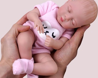 12"  Realistic Born Early Finished Doll, Full Vinyl Baby Doll Realistic Reborn Newborn Baby for Kids