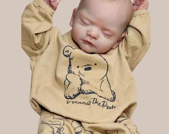 45cm Full Lifelike Boy Vinyl Body Baby Doll, Realistic Reborn Hand Made 3D Painted Dolls for Gift