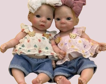 11 "Realistisches handgemachtes Ganzkörper-Silikon Reborn Baby Doll Geschenk für Kinder