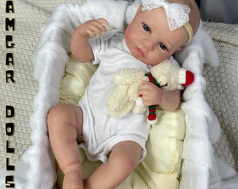 50 CM Awake Newborn Soft Touch Realistische, lebensechte Reborn Baby Doll, Handgemacht, Vinyl