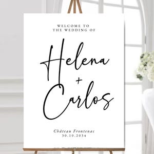 Minimalist Wedding Welcome Sign Template, Welcome to Our Wedding Sign, Editable Signage, Modern, Printable