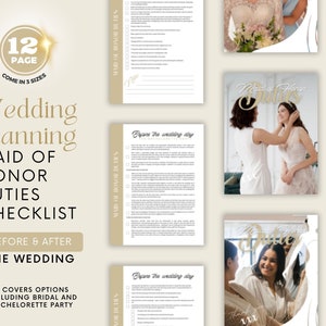 Maid of Honor Proposal Duties Checklist | Wedding Gift Planner Binder | Bride Crew Responsabilities | Bridal Party Organization Bachelorette