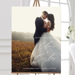 Minimalist Wedding Welcome Sign Template, Welcome to Our Wedding Sign, Editable Signage, Modern, Printable