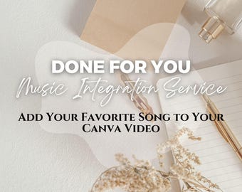 Add Custom Music to Canva Video Template | Personal Song Added to Wedding, Save the Date, Proposal Video | MP4 Final File Delivery