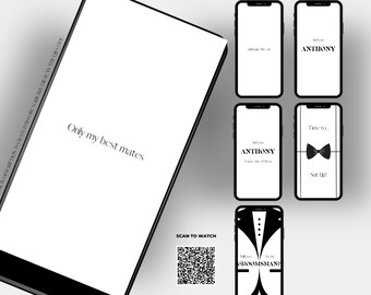 Groomsman Video Proposal, Will you be Best Man, Take a shot Bridal Party Proposal, Animated Text Message Digital Invitation, Electronic Card