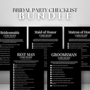 Bridal Party Duties Bundle, bridal party printable, maid of honor duties, bridesmaid duties, best man duties, printable bridal party gift