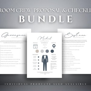Groomsmen Info Card Template, Groomsmen Proposal Card, Best Man Info Card, Groomsmen Infographic, Modern Bridal Party Info Card, Canva GPP