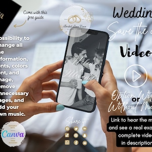 Video Save the Date Template for Wedding Invitations, Save the Date Video Invitation, Digital Save the Date Video Template, Wedding Invites