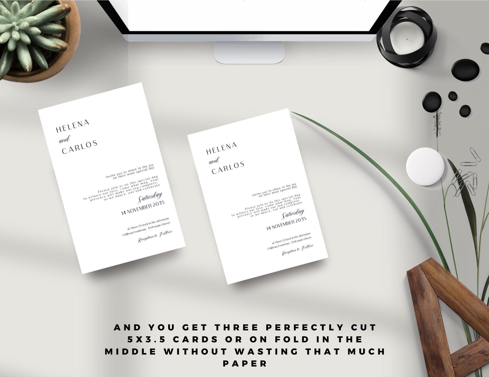 Inivation Layout Guide 3.5x5 Portrait Invitation Card Printing Template, 3.5×5 Printing Cut ...