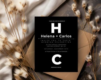 Modern Minimalist Wedding Invitation Canva Template, Printable 100% Editable Template, INSTANT Download Invite, DIY Wedding Simple, Grace