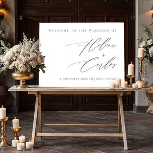 Minimalist Wedding Welcome Sign Template, Welcome to Our Wedding Sign, Editable Signage, Modern, Printable