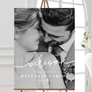 Minimalist Wedding Welcome Sign Template, Welcome to Our Wedding Sign, Editable Signage, Modern, Printable